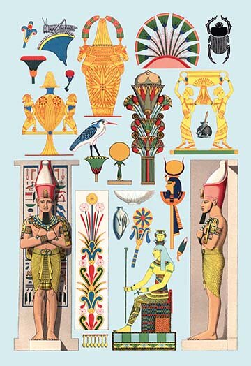Egyptian Design #1 by Auguste Racinet Graphic Art