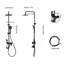 Wall-Mount Bathroom Piano-Key Panel Shower System Set