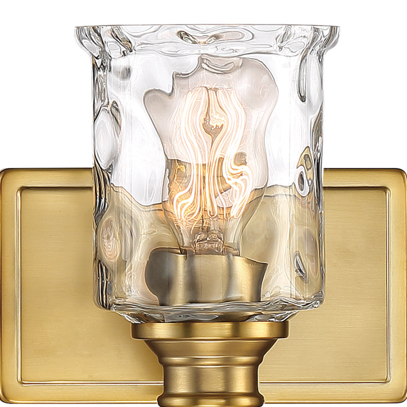 Éclairage pour salle de bain à intensité variable 3 lumières Glenn, Or brossé, H 9 po x l 24 po x P 6,5 po, 3