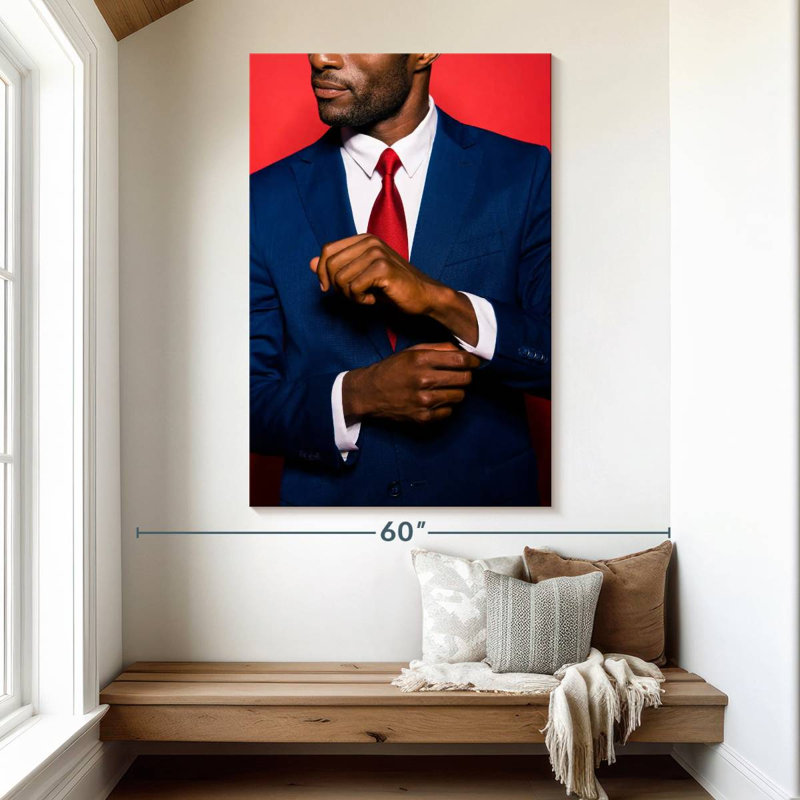 Shuttleworth Man In Blue Suit, 51" H x 34" W