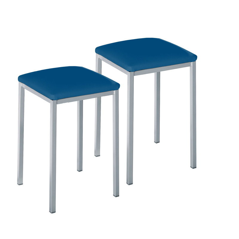 Ethe Upholstered Counter Stool, Blue