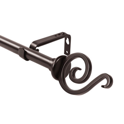 Hallman Adjustable 0.75'' Single Curtain Rod