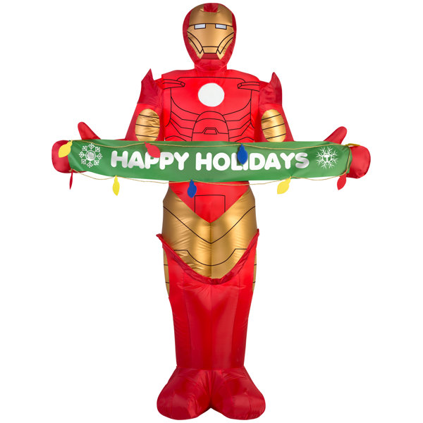 Drapeau Iron Man Marvel 90x150 Cm - Bannière Tissu, Pour Intérieur/extérieur, Thème Marvel
