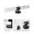 Extra Large 21.5" Modern Cordless Wall Sconce - Rechargeable LED Wallchiere with Bubble Crystal Glass Shade & Remote, Matte Black-1366373892