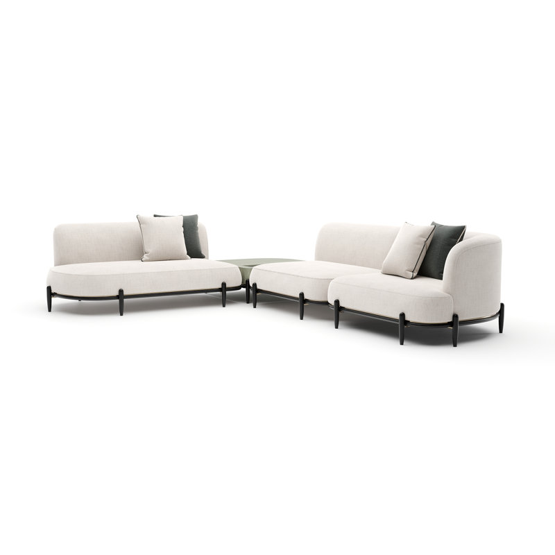 Sectional, 31" H x 218" W x 177" D, Left Hand Facing