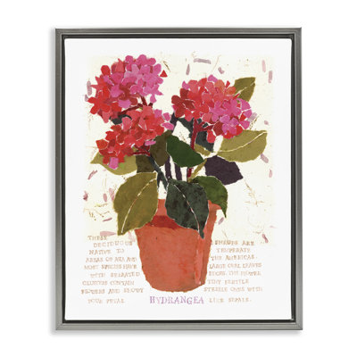 «Bold Red Hydrangea», art mural encadré flottant par Nancy Overton