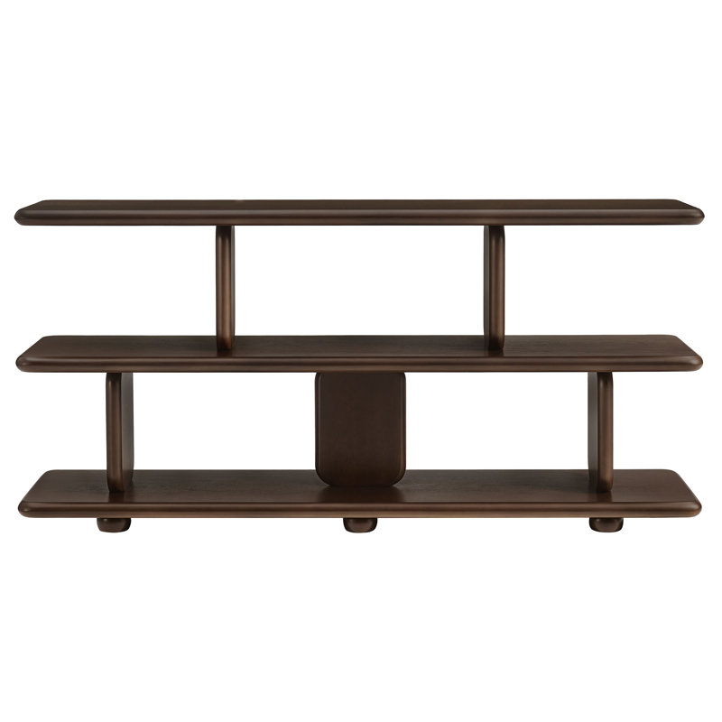 Lyle Sculptural 2-Tier Bookshelf, Walnut
