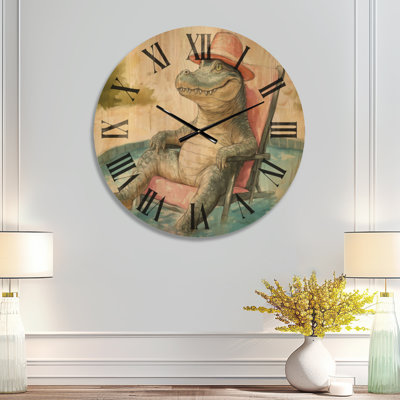 Solid Wood Analogue Wall Clock