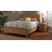 Bali & Pari Maritza Scalloped Natural Rattan Bed Frame - Handwoven Wicker Headboard And Footboard With Decorative Edge Detail, Boho Coastal Style For Bedroom, King-1171891045