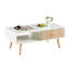 Table basse rectangulaire avec pieds en bois massif-1343680256