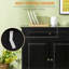 Buffet buffet, armoire de cuisine moderne avec 2 tiroirs et tablettes réglables, armoire à café, noir-608228061