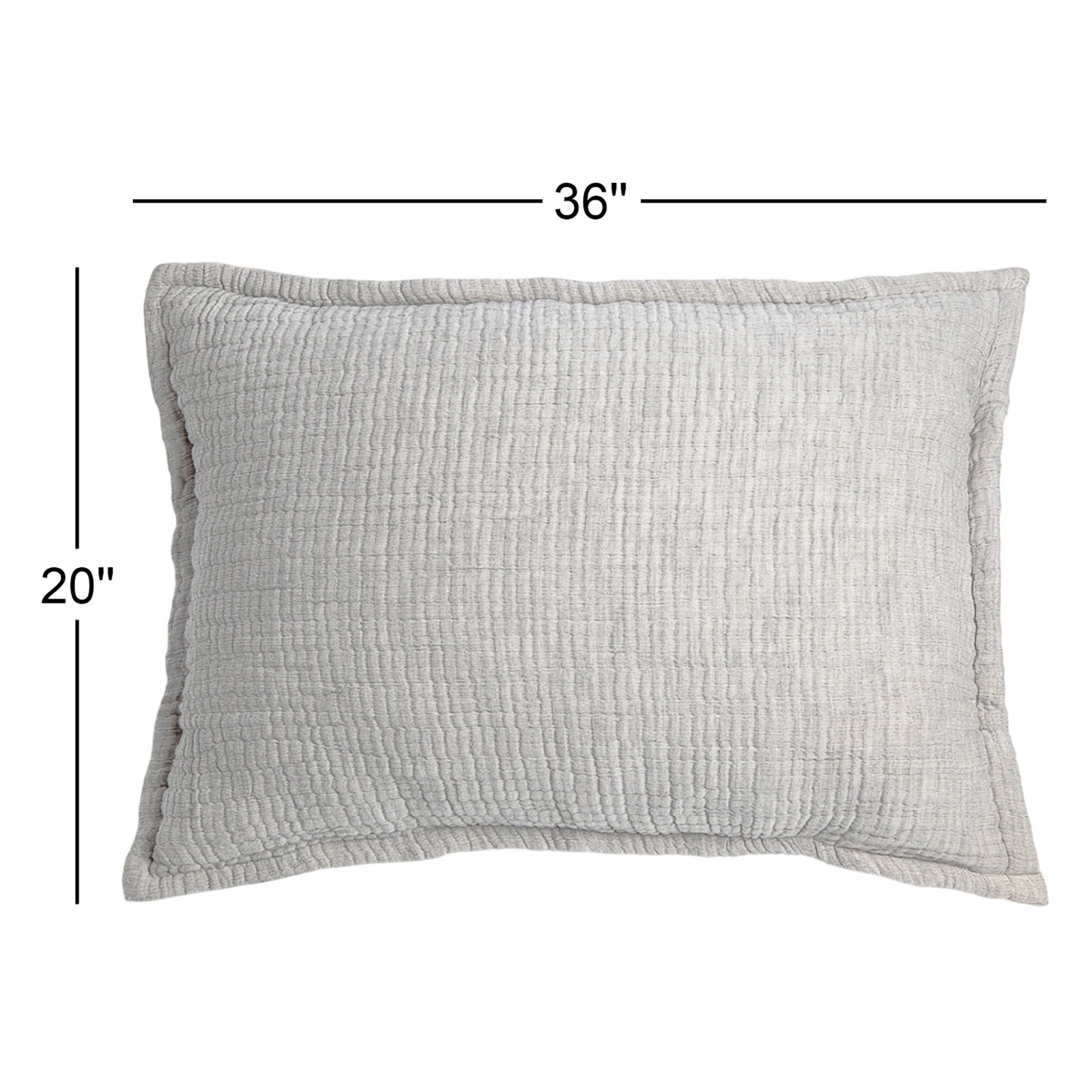 Solid Cotton Shams, King, Light Gray