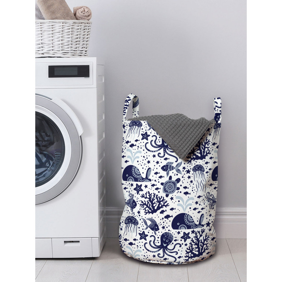 Fabric Laundry Bag with Handles East Urban Home