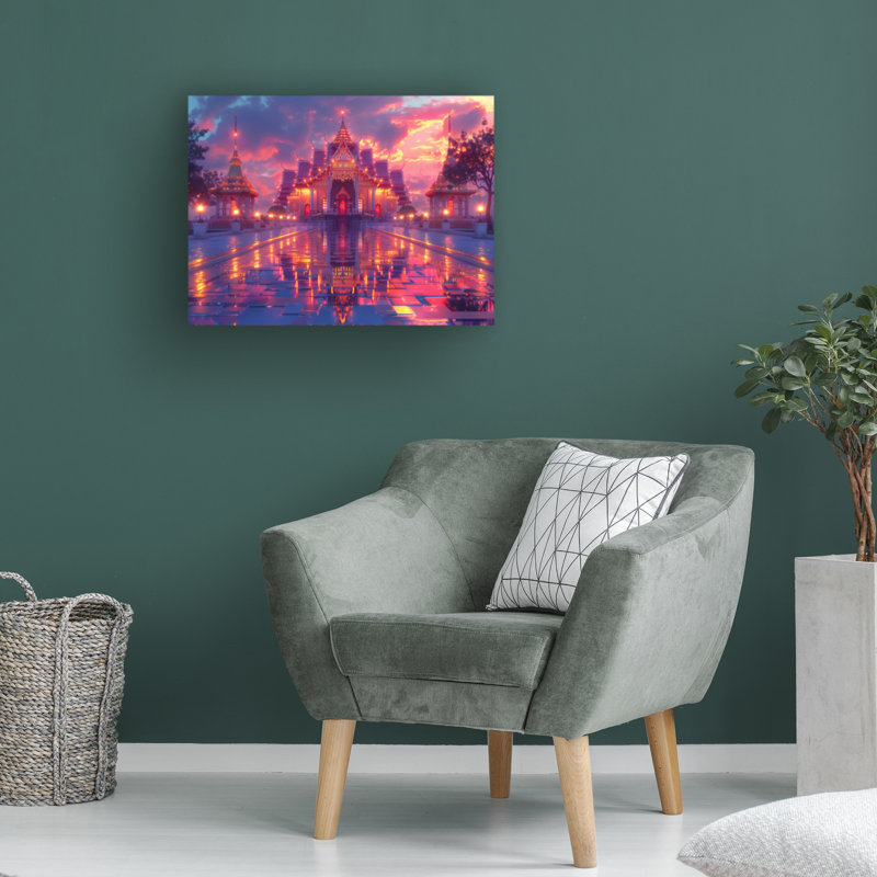 Art sur toile, Temple de Ray Heere, H 14 po x l 19 po