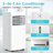 COWSAR Quiet 3-in-1 10,000 BTU Portable Air Conditioner with LCD Remote, Dehumidifier & Fan for 450 Sq. Ft, 24H Timer, Anti-Frozen Protection