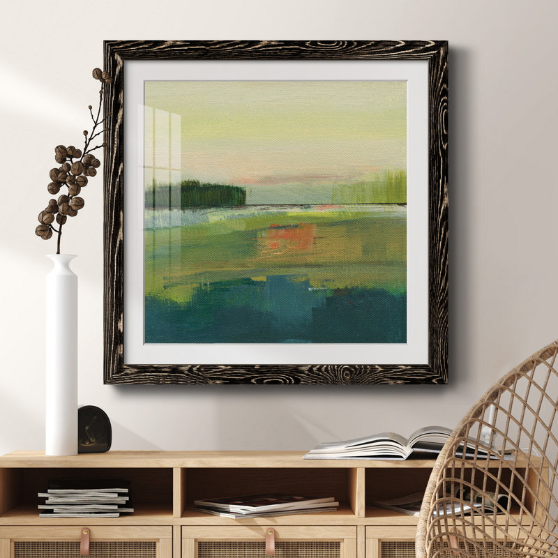 Way To Woodstock I - Peinture encadrée, H 31,5 po x l 31,5 po x P 1,5 po, Cadre noir