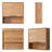 Wall-mounted Bathroom Over-the-toilet Cabinet With Motion Sensor Led And Built-in Tissue Holder In Natural Oak-1379646435