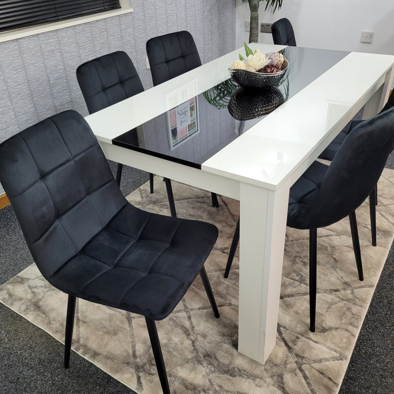 Dea 6 - Person Dining Set, Black
