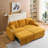 Versatile Foldable Sofa with Cup Holders and Storage Function for Home