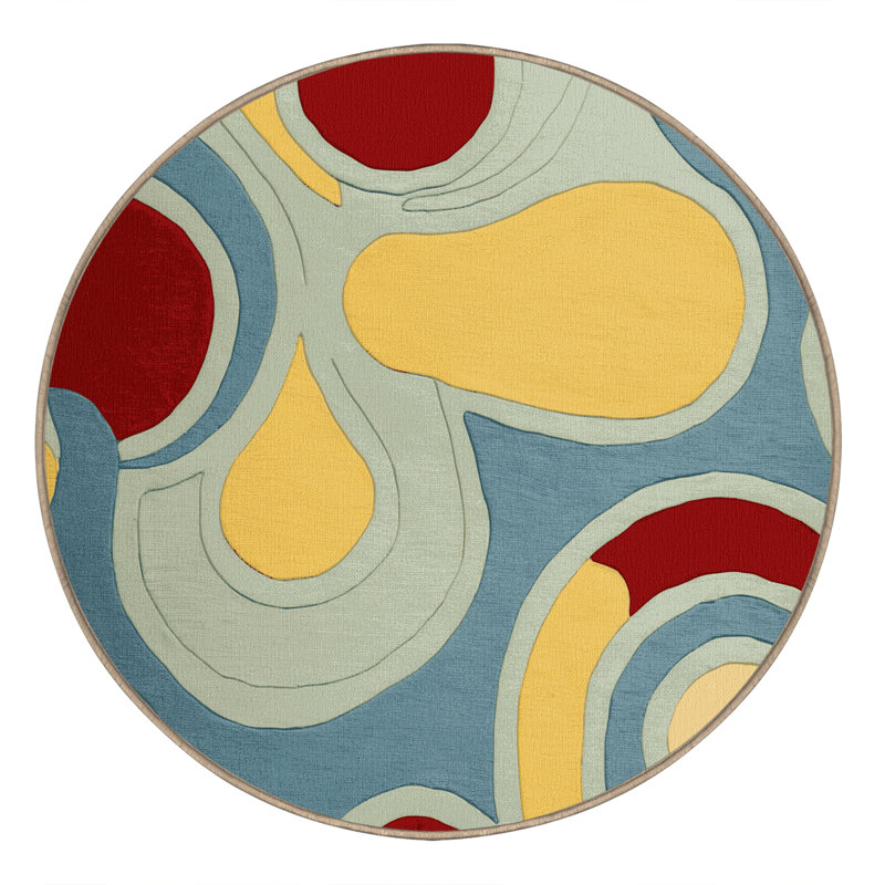 Snappy Groove Rug, Round 6'
