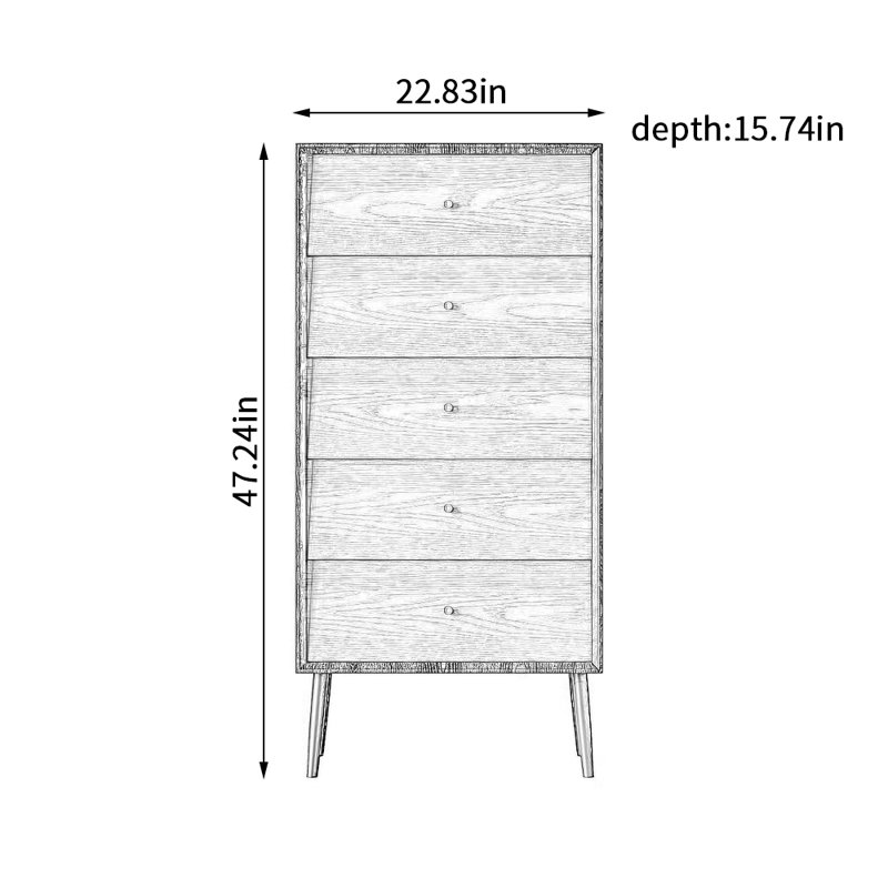 Commode d'appoint 5 tiroirs