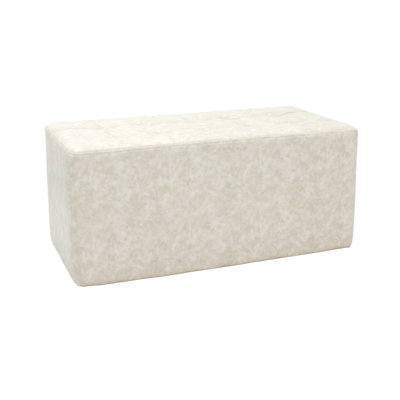 Distressed Tufted Rectangle Ottoman