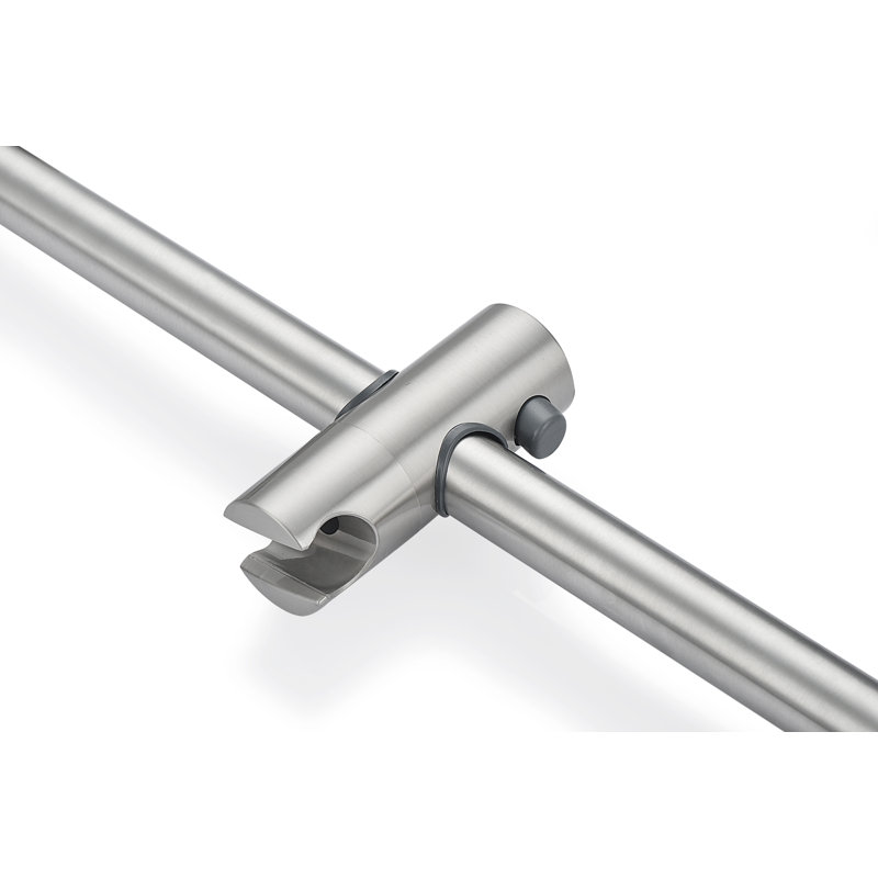 Système de pomme de douche double réglable multifonction avec barre coulissante, Nickel brossé