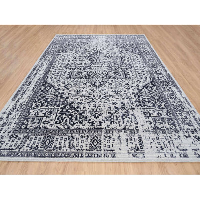 Kontxesi One-of-a-Kind Rectangle 8'10" X 11'10" New Age Area Rug in Black