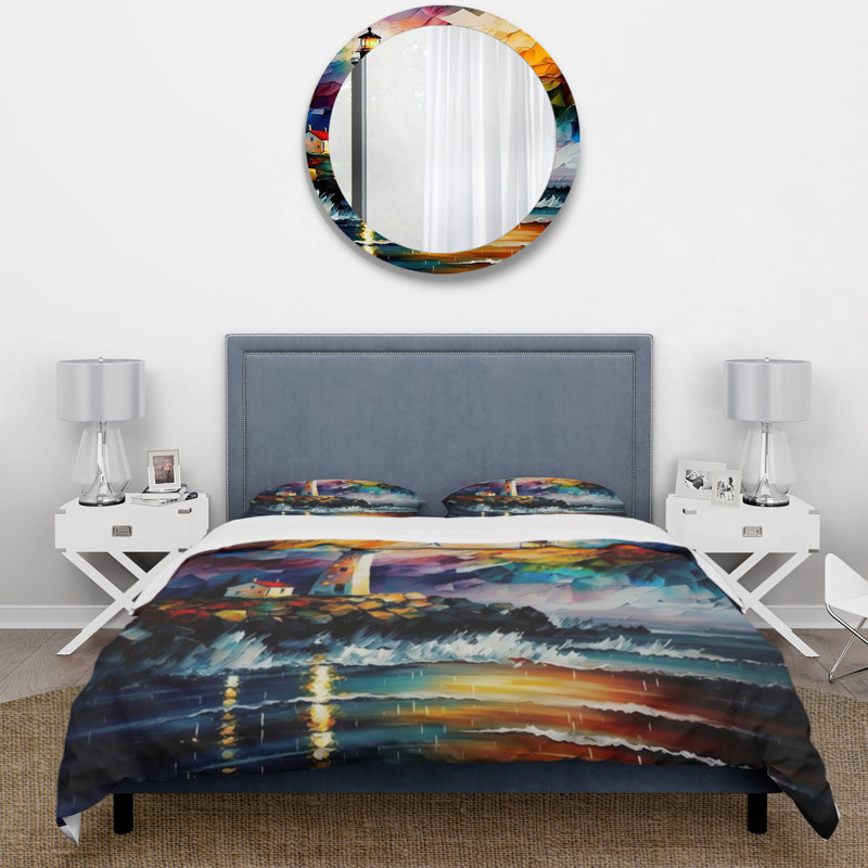 Ensemble de housse de couette en microfibre / polyester Lighthouse By The Ocean V