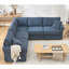 Ensemble de canapé modulaire modulaire, canapé convertible en L, 5 places, canapé modulaire réversible, rembourré, canapé d'angle, accoudoirs roulés, tissu en lin doux-886530633