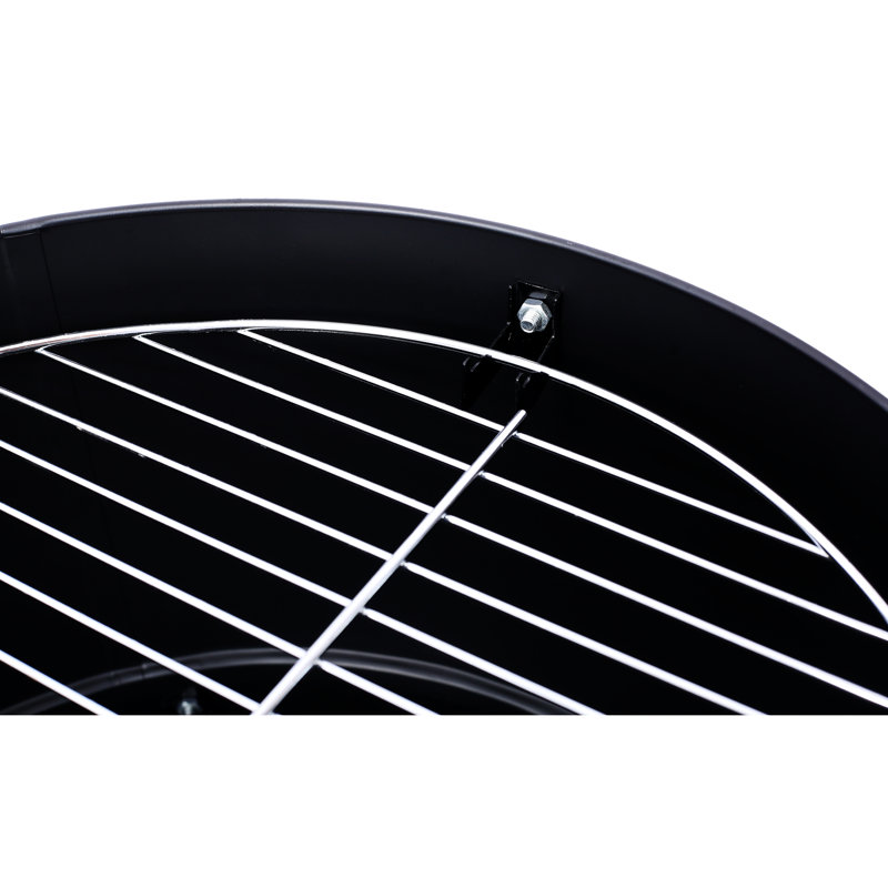 Barbecue en acier de 17 pouces avec grilles de cuisson spacieuses et portes d'accès pratiques pour le plaisir en plein air