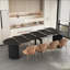 Table de salle à manger extensible pliable pour 1 à 10 personnes, console multifonctionnelle en bois extensible-1890229631