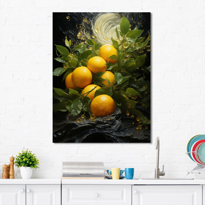 Yellow Zesty Lemon Burst - Fruits Wall Art