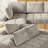 Chenille Sofa: Modular Sleeper Sectional in Khaki, No Assembly Required-2091512622