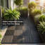 44 tuiles de plancher toutes saisons gris foncé à emboîtement toutes saisons, 12 po x 12 po autobloquant sans outil, drainage creux et ventilation, texture antidérapante, PP robuste-126186058