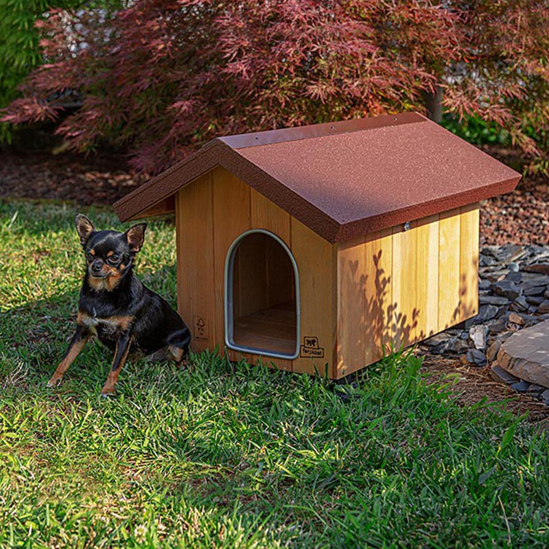 Wood Portable Igloo Style Dog House, 44cm H x 64cm W x 49cm D