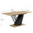 Modern Geometric Rectangular Dining Table-1283352910