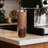 Wood Grain Hand Coffee Grinder - Compact Travel Spice Mill with Clear Window, Rust-Resistant Stainless Steel Body for Home & Office