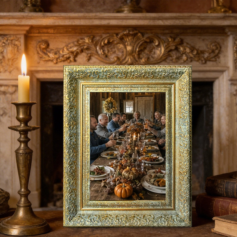Cadre photo mural 11 pièces x 11 "or antique 11" pour mémoire de voyage, Antique Gold, 3, 11" W x 14" H