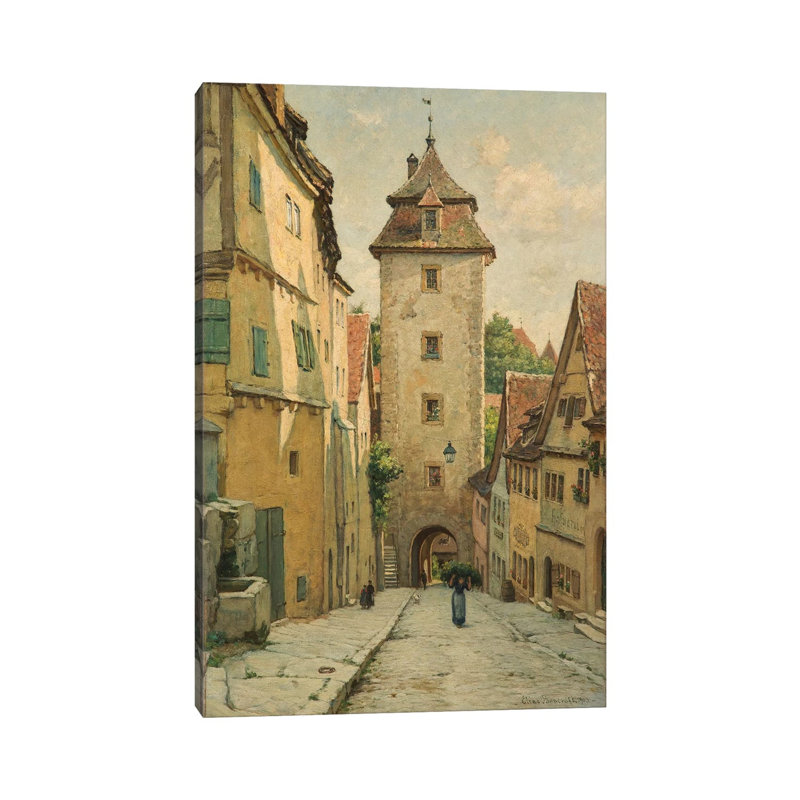 Rothenburg Ob Der Tauber, Bavaria, Germany, 1903 1 Piece Wrapped Canvas Wall Art, 30.48 cm H x 45.72 cm W