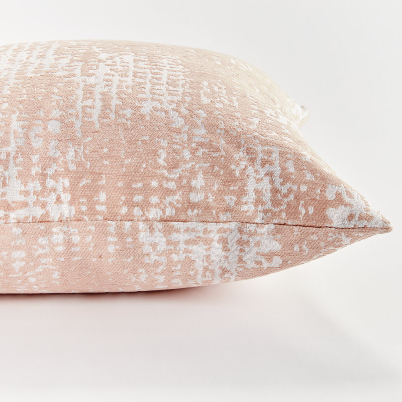 Hana Polyester Indoor/Outdoor Pillow Cover & Insert, Blush, Square 20" x 20"