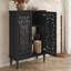 Armoire 47,2 "avec portes sculptées, armoire de rangement autoportante avec tablettes réglables-1465808616