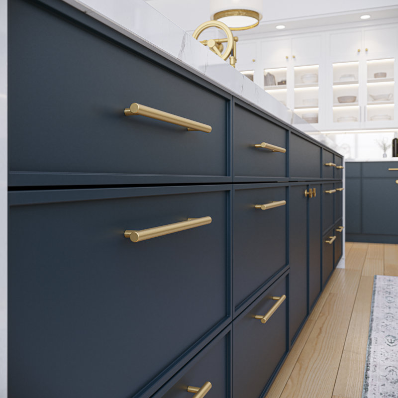 Contemporary Appliance Pull, Satin Nickel