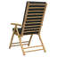  Ensemble de 6 chaises de jardin inclinables gris foncé et bambou-1111746410-1136055037