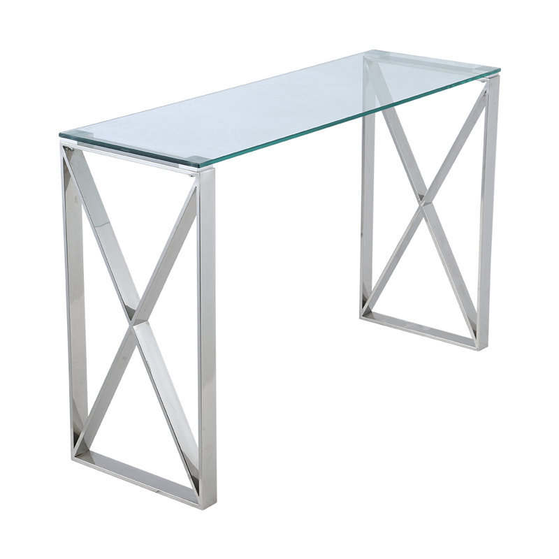 Jacklyn 120cm Glass Top Console Table
