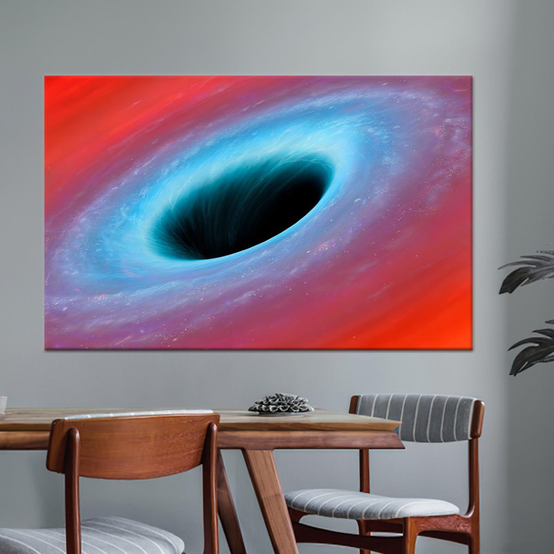 Impression sur toile Modern Galaxy: Milky Way, 1P GoldFramedCanves, Hauteur : 19,8 pouces x Largeur : 27,6 pouces