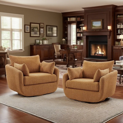 Ensemble de 2 fauteuils pivotants modernes Boucle