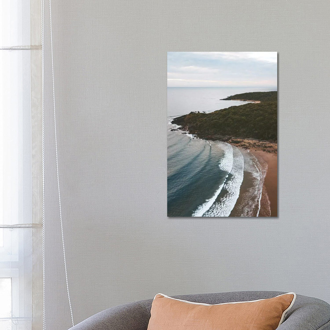 Moody Coastal Aerial by James Vodicka - Wrapped Canvas Gallery-Wrapped Canvas Giclée