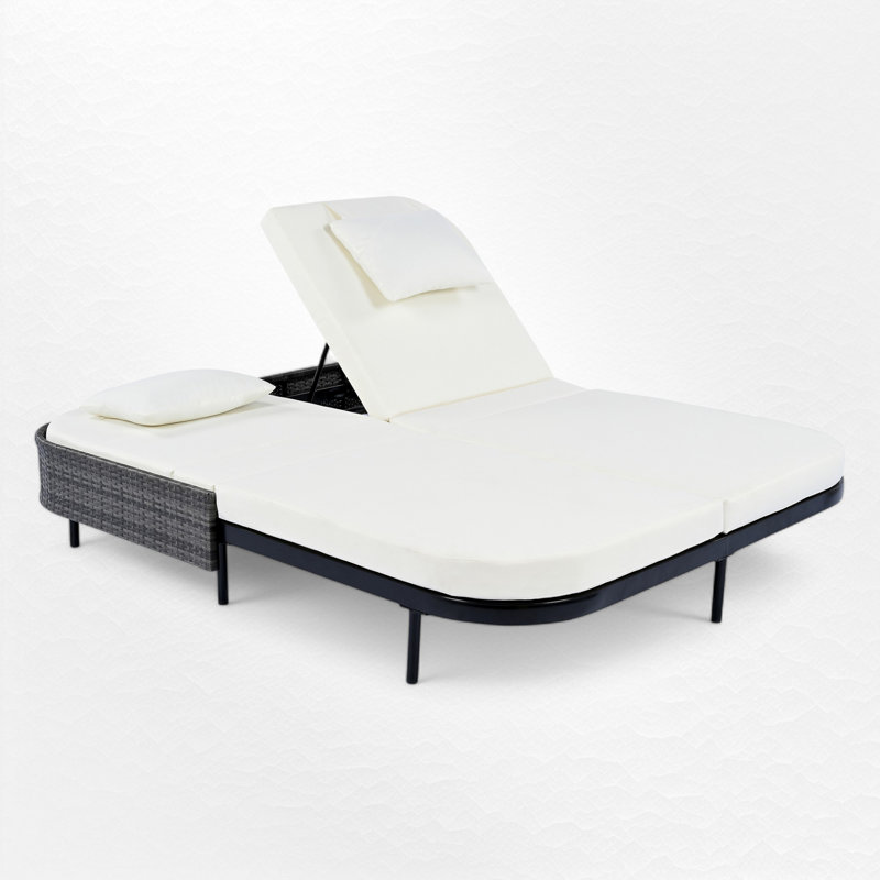 Lit de jour d'extérieur 62,62 ", Noir/gris
