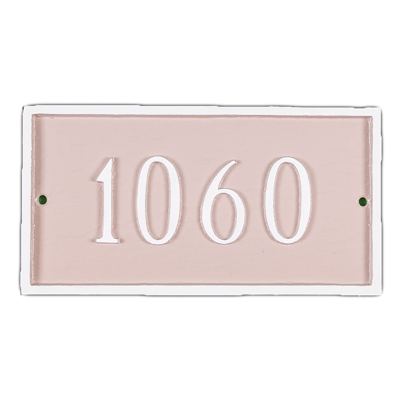 Plaque d'adresse murale 1 ligne Petite, Noir / or, Oui